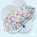 Windproof Portable Mini Full Print Flower Printing 5 Folding Umbrella with Custom Logo